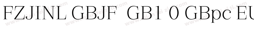 FZJINL GBJF  GB1 0 GBpc EUC H字体转换
